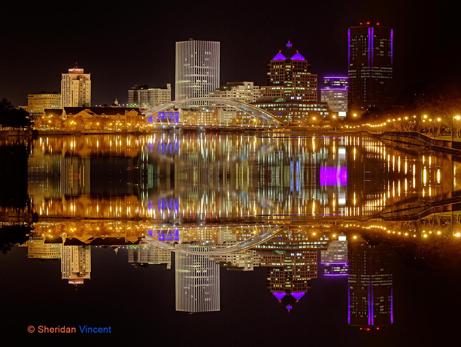 Mirrored Skyline Rochester New York